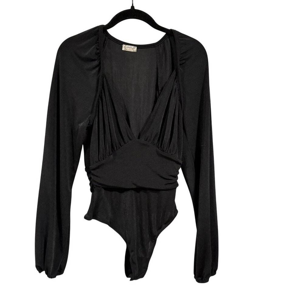 Free People In Your Arms Black Bodysuit Size S